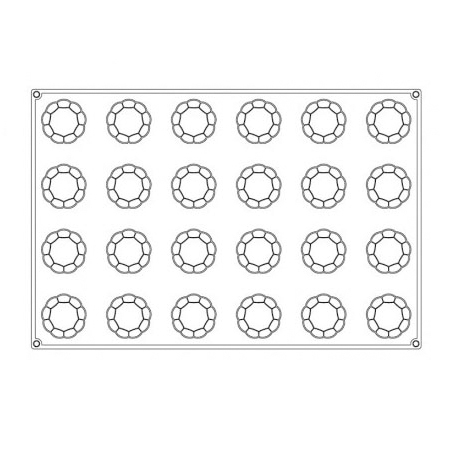 Forma Pavoflex 60x40 cm Charlotte Ø6.5xh3.8 cm, 24 cavitati, 105 ml [2]