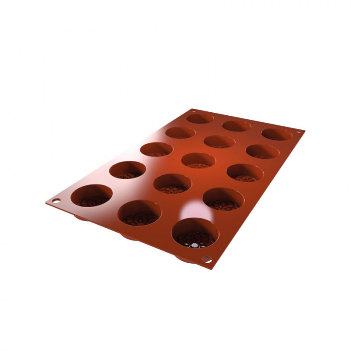 Forma Silicon Cilindru Decor Maur Ø 4 x H 1.6 cm, 15 cavitati, 19 ml (SF378) [4]