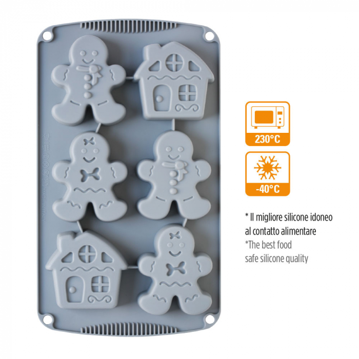 Forma Silicon Craciun Gingerman 3 modele, Casauta, 6 cavitati [3]