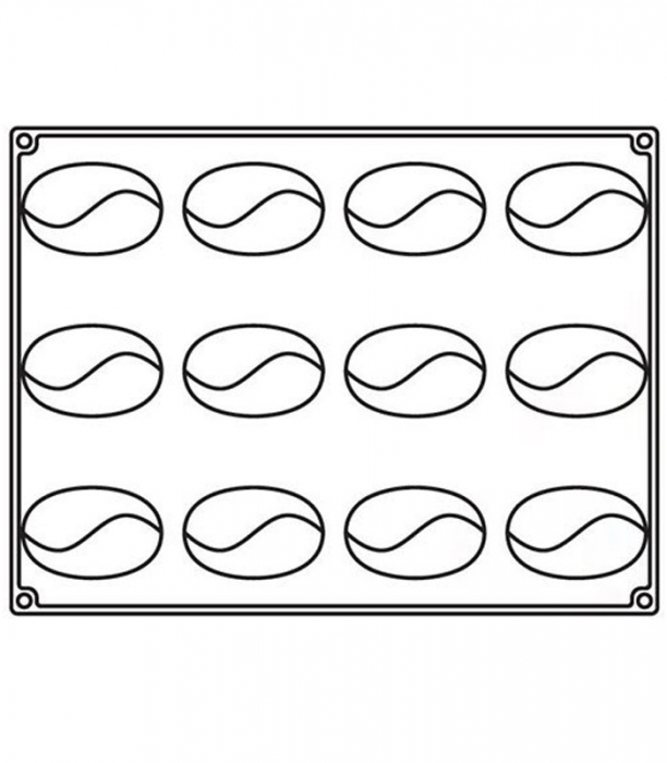 Forma Silicon Curvy, Monoportii 8.5 x 5.3 x h 4.2 cm, 100 ml, 12 cavitati [2]
