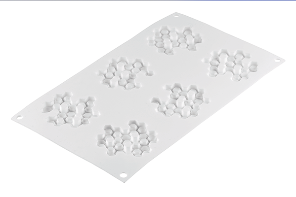 Forma Silicon Decor Top/Insertie, Fagure Ø 7.5 x H 0.8 cm, 6 cavitati (MIEL 18) [4]