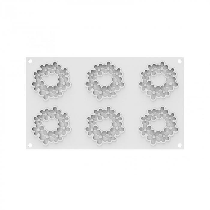 Forma Silicon Decor Top/Insertie Flora Ø 7.5 x H 0.75 cm, 6 cavitati, 19 ml [4]