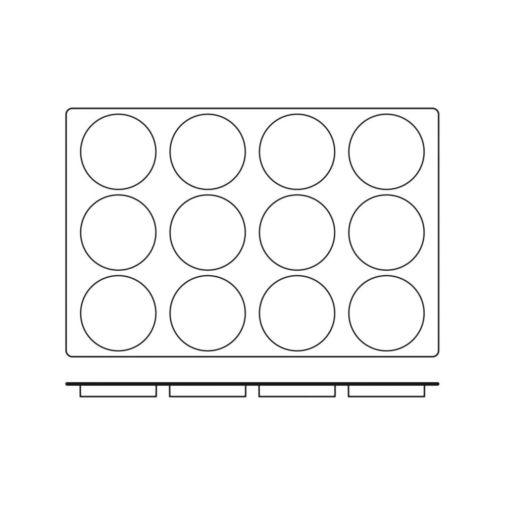 Forma Silicon Disco Monoportii Ø 12 x H 2.2 cm, 12 cavitati, 120 ml (SQ029) [4]