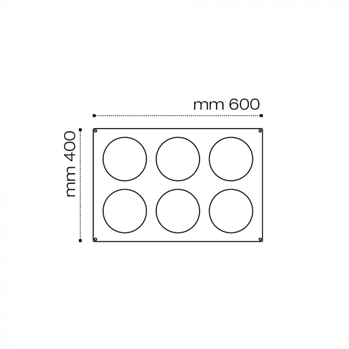 Forma Pavoflex 60x40 cm Discuri Ø16xH3 cm, 6 cavitati, 140 ml [7]