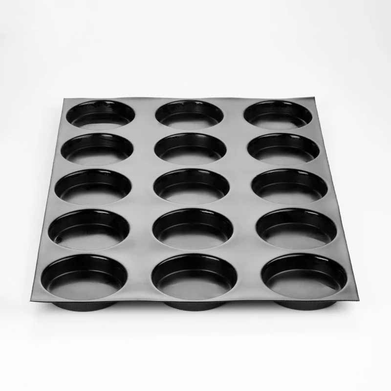 Forma Silicon Fiberform 60x40cm 15 cavit. Discuri Ø 10.5 x H 2 cm, 135 ml [3]
