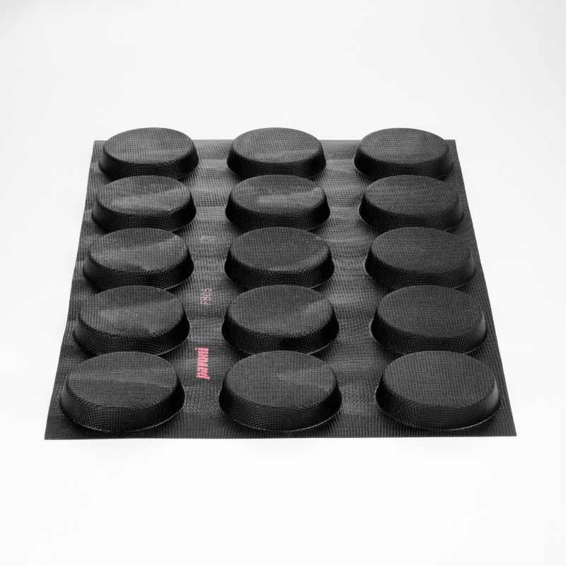 Forma Silicon Fiberform 60x40cm 15 cavit. Discuri Ø 10.5 x H 2 cm, 135 ml [2]
