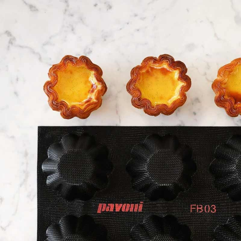 Forma Silicon Fiberform 60x40cm 24 cavit. Brioche Ø 8 x H 4 cm, 100 ml [1]