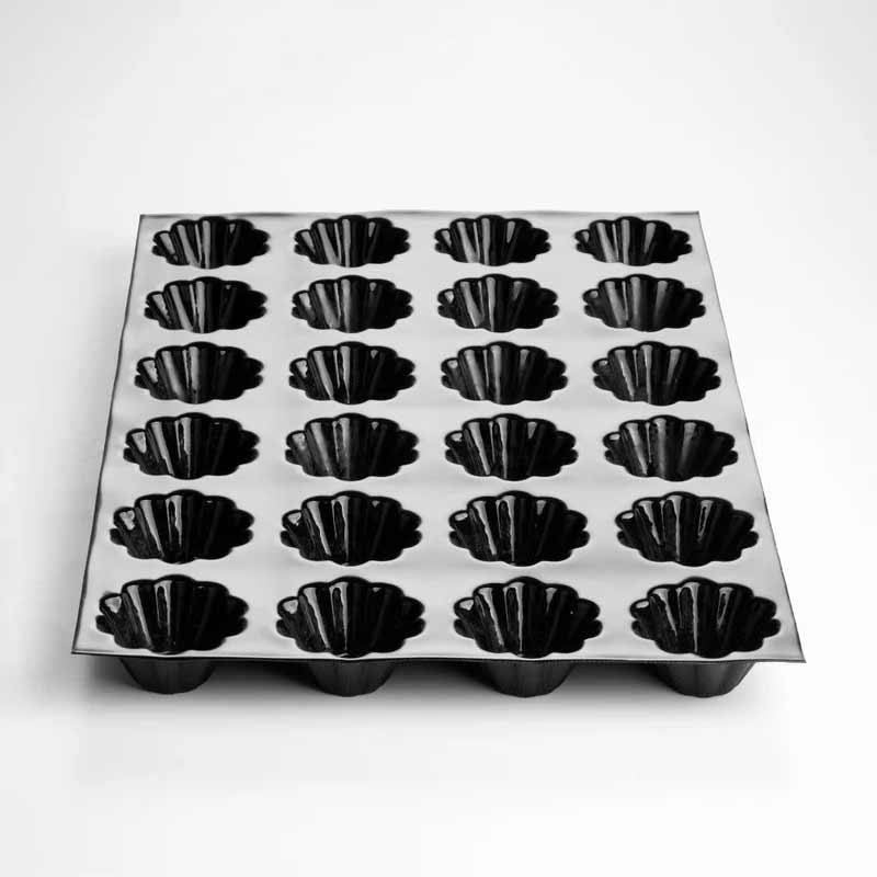 Forma Silicon Fiberform 60x40cm 24 cavit. Brioche Ø 8 x H 4 cm, 100 ml [2]