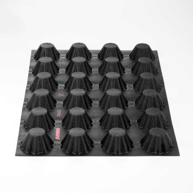 Forma Silicon Fiberform 60x40cm 24 cavit. Brioche Ø 8 x H 4 cm, 100 ml [4]