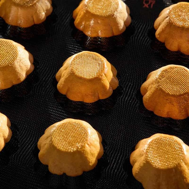 Forma Silicon Fiberform 60x40cm 24 cavit. Brioche Ø 8 x H 4 cm, 100 ml [3]