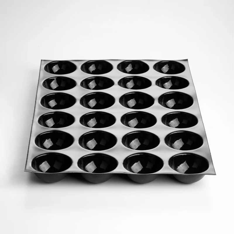 Forma Silicon Fiberform 60x40cm 24 cavit. Semisfera Ø 8 x H 4 cm, 130 ml [4]