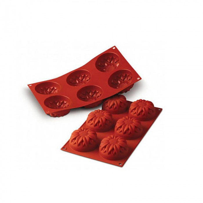 Forma Silicon Floarea-Soarelui Ø7.6xH4cm, 6 cavitati (SF076) [1]