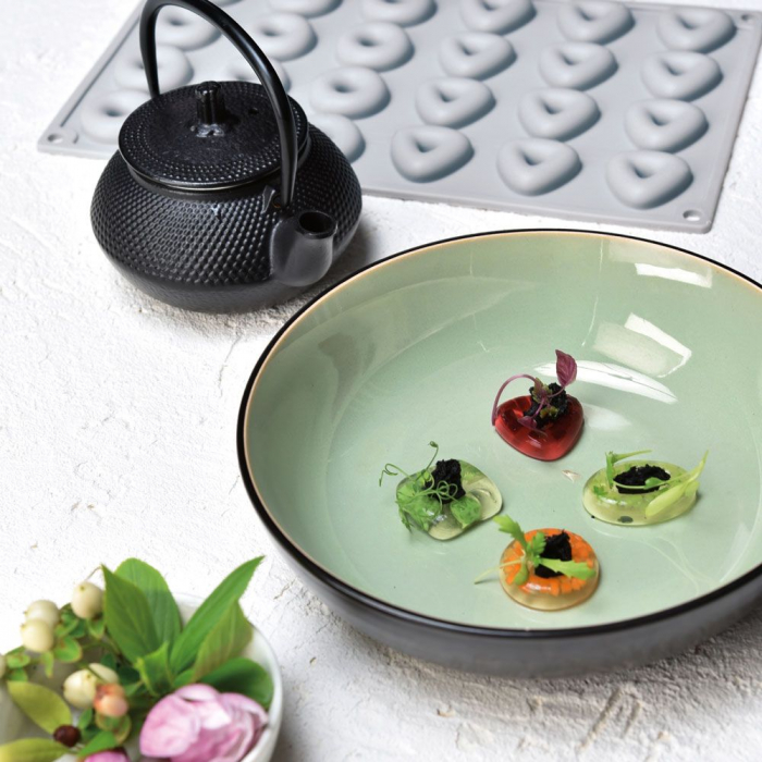 Forma Silicon Gourmand Oval 4 x 2.8 x H 1 cm/Patrat 3.1 x 3.1 x H 1 cm, 24 cavitati [4]