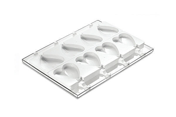 Forma Silicon Inghetata Heart IC, 2 forme silicon x 4 cav. 9.1 x 8.5 x H 2.3 cm, 96 ml [2]