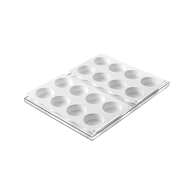 Forma Silicon Inghetata Mini Discotto, 2 forme silicon x 8 cav. Ø 6.3 x H 2.2 cm, 61 ml (BISC02M) [2]