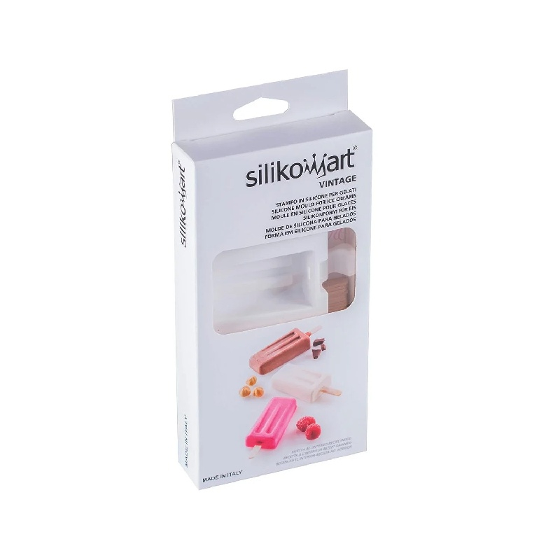Forma Silicon Inghetata Mini Vintage GEL10M, 4 cavitati x 3.7 x 7 x H 1.8 cm, 37 ml, 50 bastonase [4]