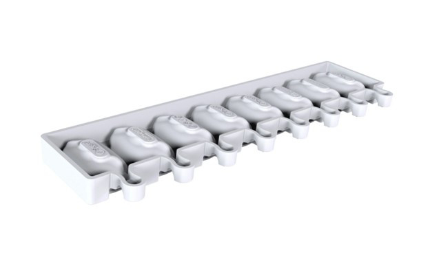Forma Silicon Inghetata Mini Wave GEL18 3D, 2 forme x 8 cavitati 6.9 x 3.8 x H 2.2 cm, 37 ml, 100 bastonase [2]