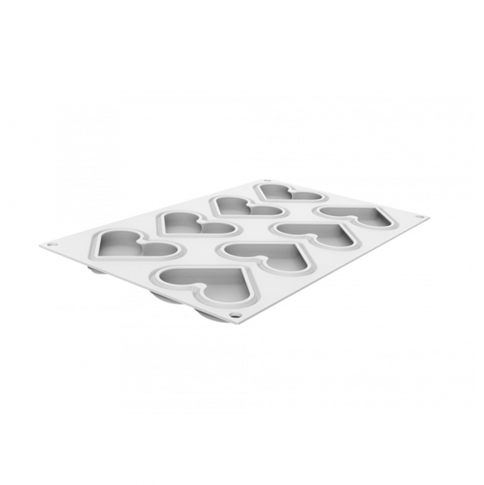 Forma Silicon Inima Level 8 x 6.6 x H 1.2 cm, 8 cavitati, 35 ml + decupator [7]