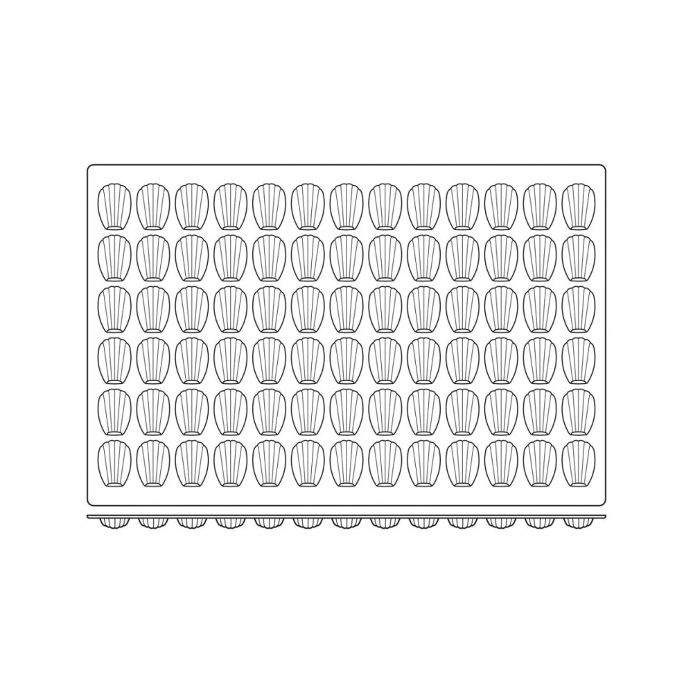 Forma Silicon Mini Madeleine Mignon 4.65 x 3.3 x H 1.45 cm, 78 cavitati, 11 ml (SQ030) [4]