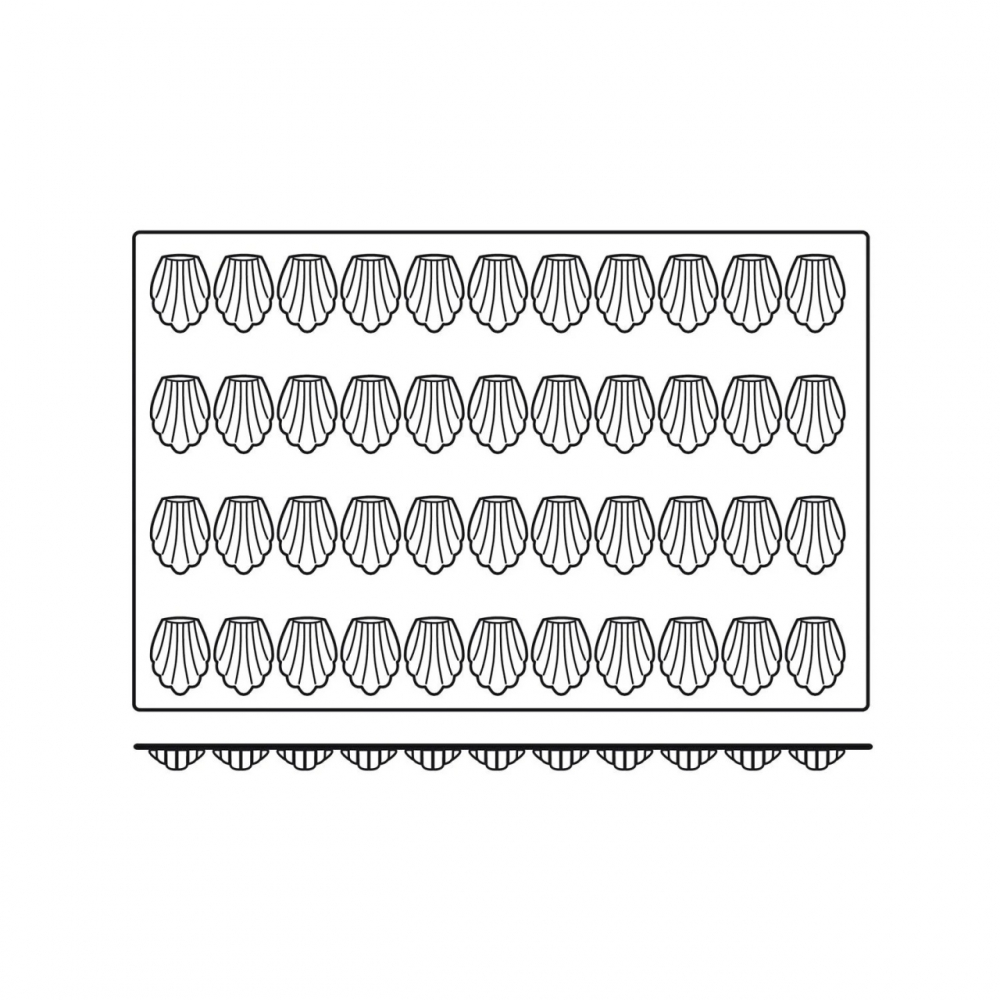 Forma Silicon Mini Madeleine Monoportii 7.7 x 4.45 x H 1.8 cm, 44 cavitati, 32 ml (SQ005) [3]
