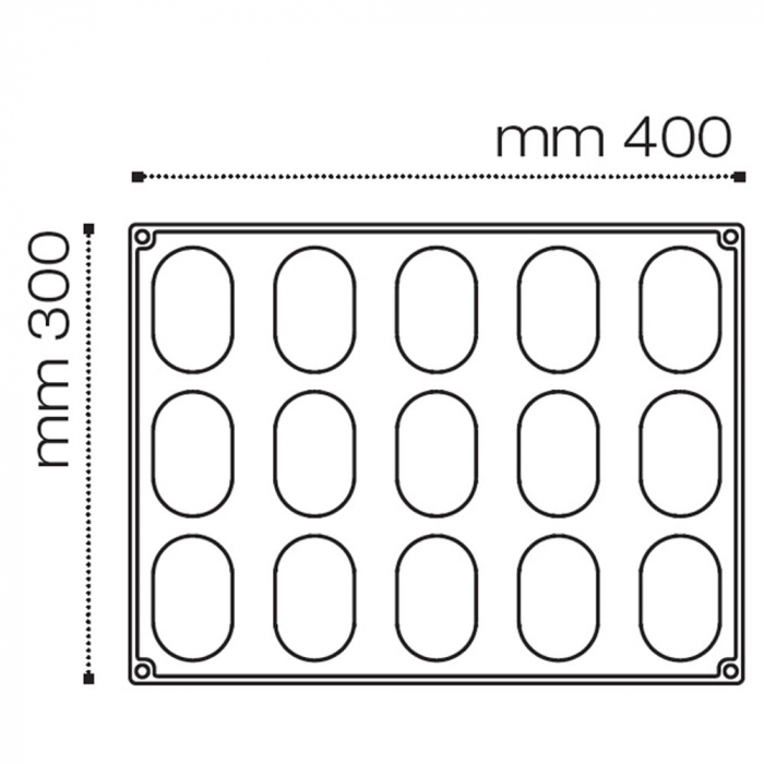 Forma Silicon Miss, Monoportii 7.8 x 4.8 x h 3.3 cm, 90 ml, 15 cavitati [2]