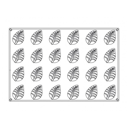 Forma Pavoflex 60x40 cm Frunza 8.6x5.6xh3.8 cm, 24 cavitati, 105 ml [2]
