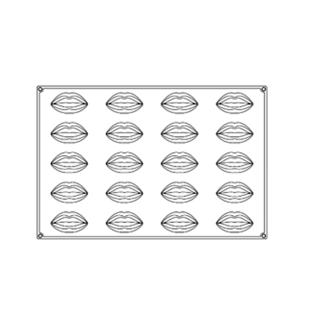 Forma Pavoflex 60x40 cm Kiss 9.3x5xh3.8 cm, 20 cavitati, 105 ml [2]