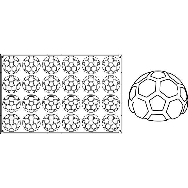 Forma Pavoflex 60x40 cm Minge Ø8xh4.5 cm, 24 cavitati, 150 ml [2]
