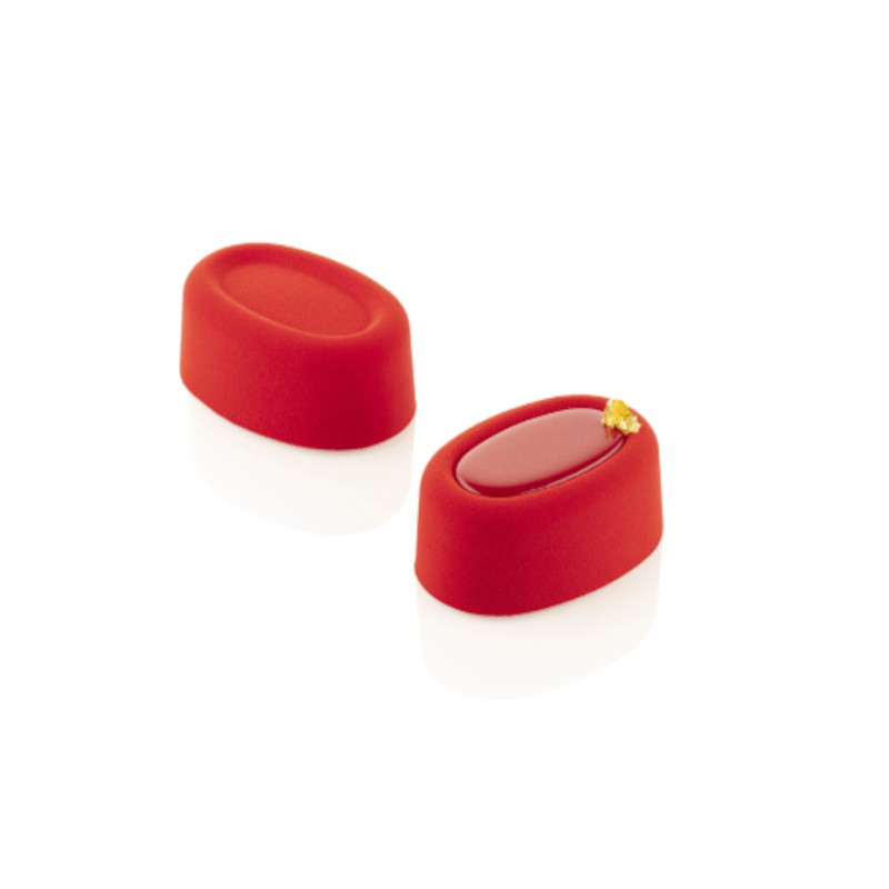 Forma Silicon Oval Savarin 8.8 x 6 x H 3.5 cm, 25 cavitati, 130 ml (SQ091) [1]