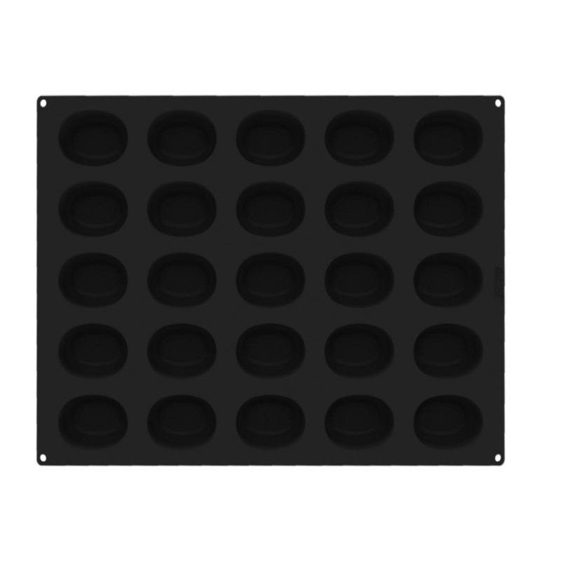 Forma Silicon Oval Savarin 8.8 x 6 x H 3.5 cm, 25 cavitati, 130 ml (SQ091) [2]