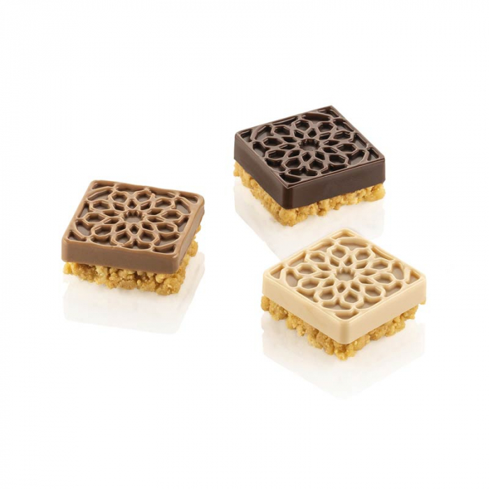 Forma Silicon Patrat Decor Maur 4 x 4 x H 1.6 cm, 15 cavitati, 23 ml (SF379) [2]