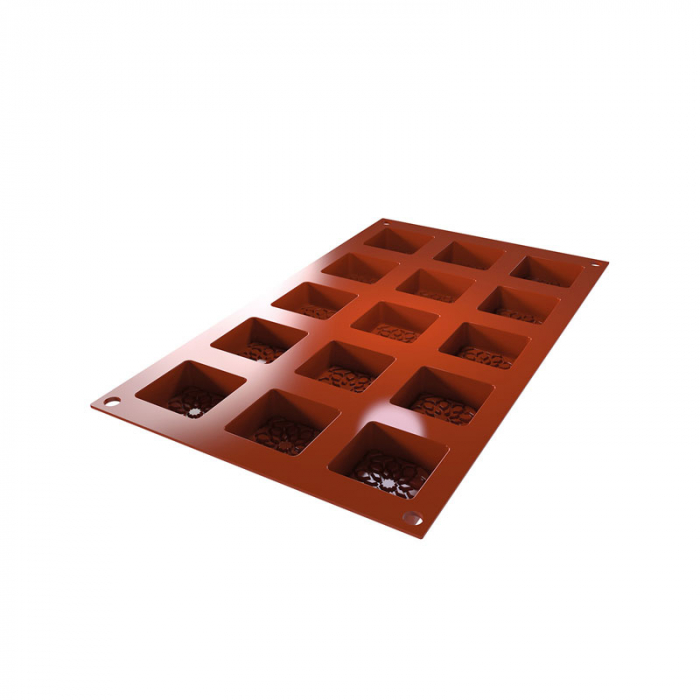 Forma Silicon Patrat Decor Maur 4 x 4 x H 1.6 cm, 15 cavitati, 23 ml (SF379) [4]