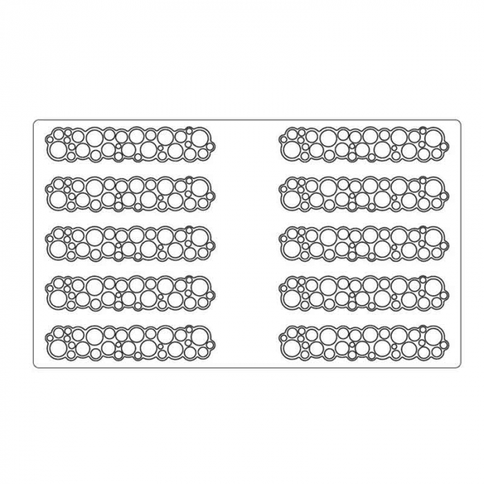 Forma Silicon PavoDecor Cercuri, 10 cavitati 12 x 2.5 x H 0.2 cm, 2.2 ml [4]