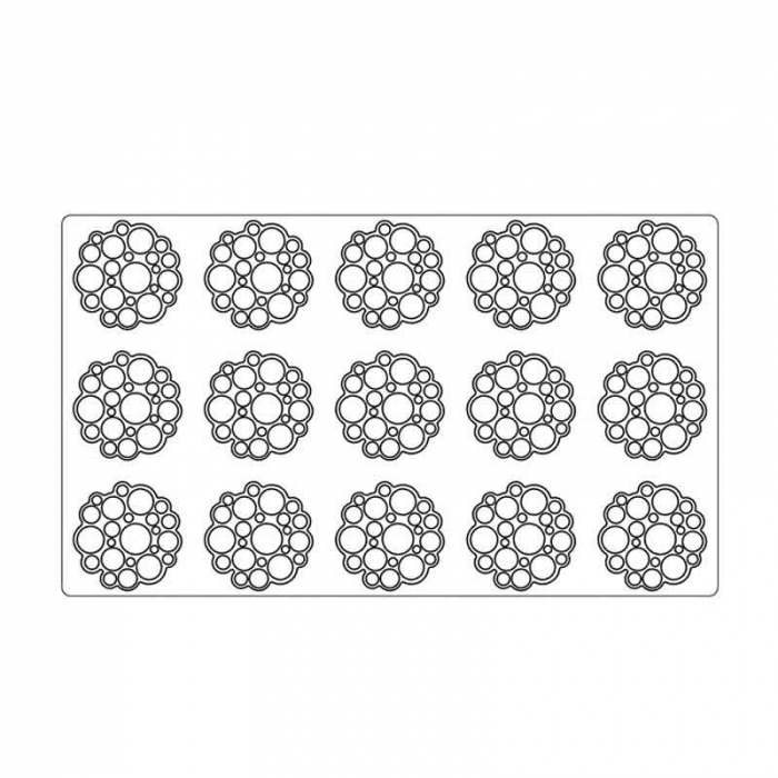 Forma Silicon PavoDecor Cercuri Forma Rotunda, 15 cavitati Ø 5 x H 0.2 cm, 2.1 ml [4]