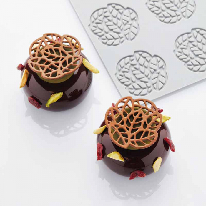 Forma Silicon PavoDecor Frunze Forma Rotunda, 15 cavitati Ø 5 x H 0.2 cm, 2.1 ml [3]