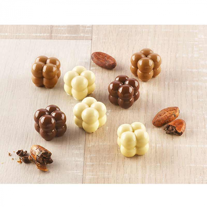 Forma Silicon Praline Silikomart 3D Game 2.2 x 2.2 x H 2 cm, 8 ml, 15 cavitati (SCG51) [2]