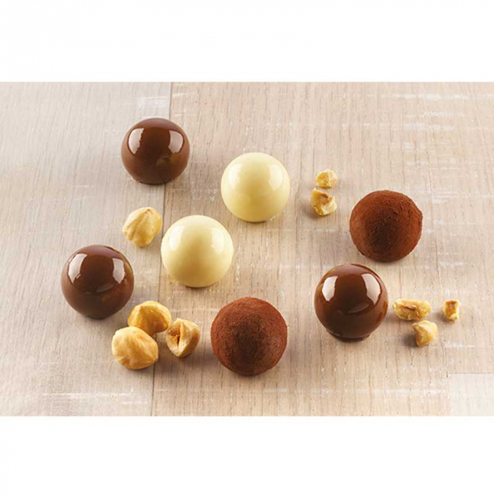 Forma Silicon Praline Silikomart 3D Sfera Ø 2.5 x H 2.7 cm, 15 cavitati (SCG50) [2]
