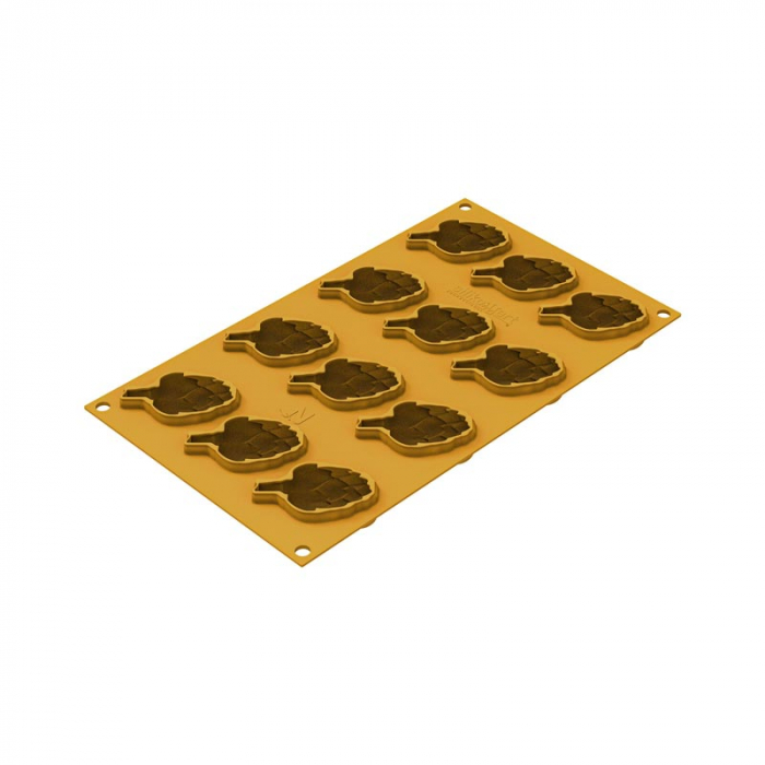 Forma Silicon Silikomart NaturaE Anghinare 6.2 x 4.1 x H 2.8 cm, 2.8 ml, 12 cavitati [2]