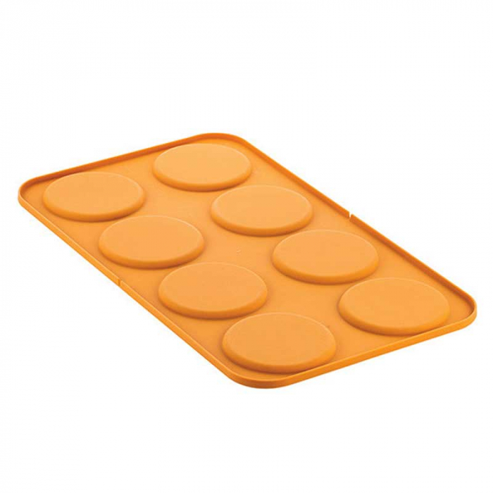 Forma Silicon Silikomart NaturaE Erbetta Ø 10 x H 0.8 cm, 43 ml, 8 cavitati [5]