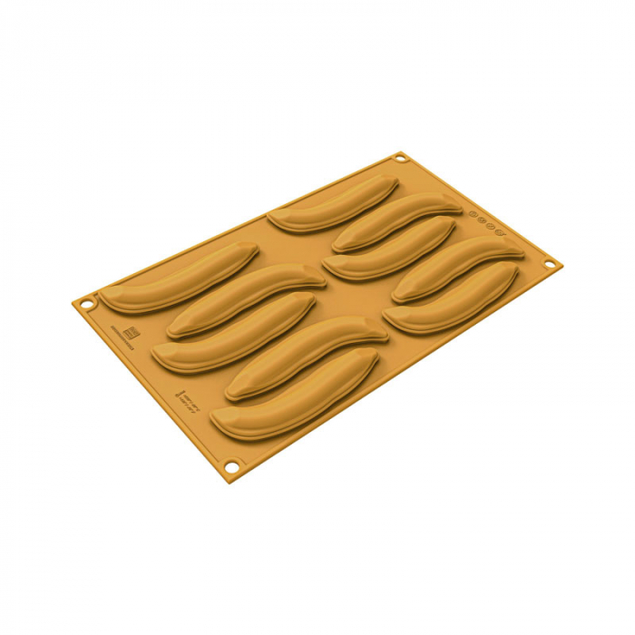 Forma Silicon Silikomart NaturaE Pastaie 11 x 3.5 x H 1.2 cm, 13 ml, 10 cavitati [2]