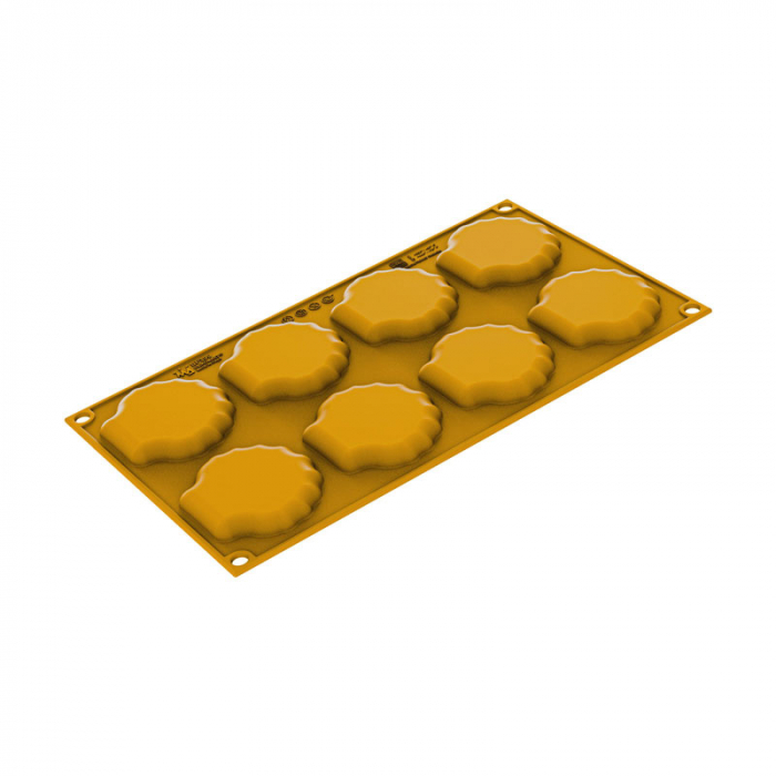 Forma Silicon Silikomart NaturaE Scoica 7.2 x 6.5 x H 0.9 cm, 15 ml, 8 cavitati [3]