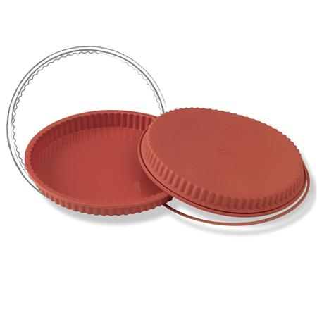 Forma Silicon Tarta / Blat, margine dantelata Ø28xH3 cm, cu Inel [2]