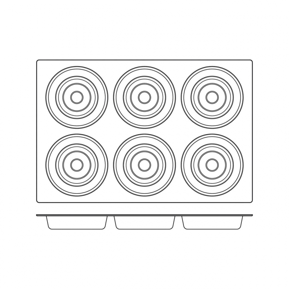 Forma Silicon Tarta Ø 16.5 x H 3.9 cm, 6 cavitati, 613 ml, (SQ031) [4]