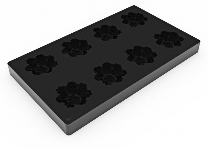 Forma Silicon TOP Raven Mini Ø 6 x H 2.3 cm, 8 cavitati, 40 ml [3]