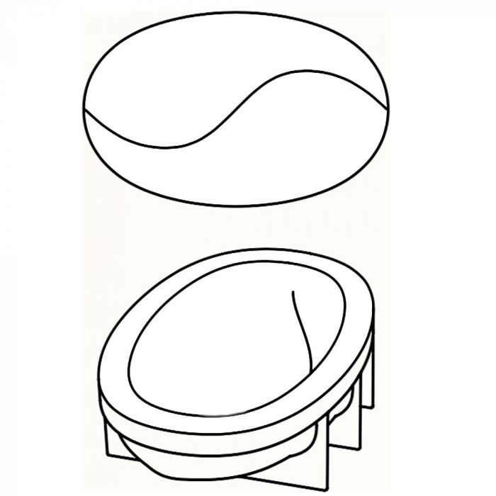Forma Silicon Tort 3D Curvy 20x13xH6.5 cm [3]