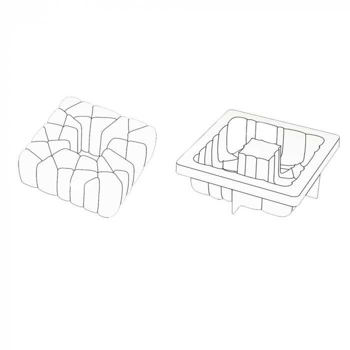 Forma Silicon Tort 3D Patrat 15x15xH5.5 cm [2]