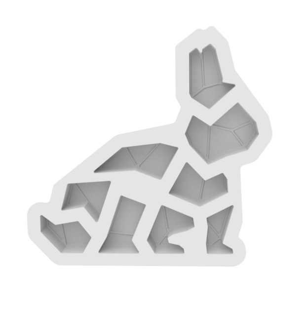 Forma Silicon Tort Modern 3D Bunny 27.6 x 26.8 x H 3.2 cm, 520 ml [5]