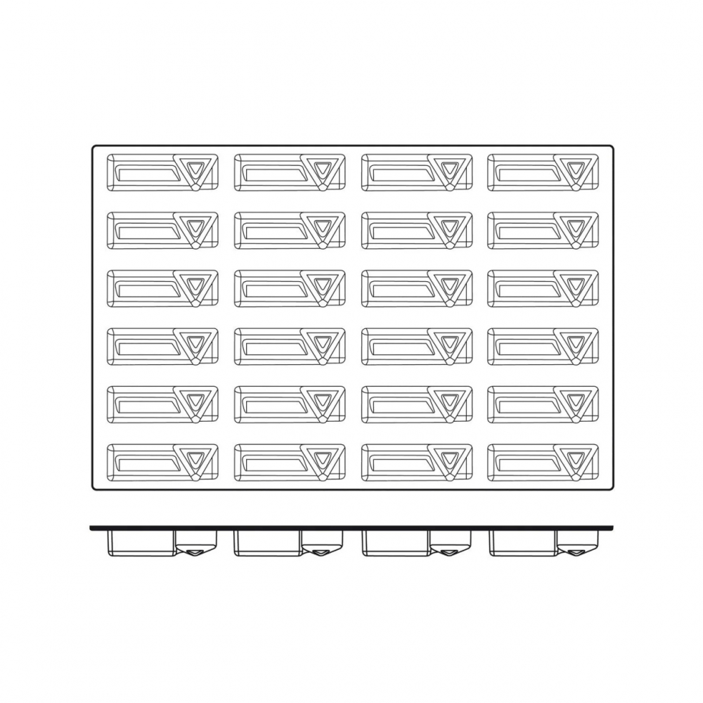 Forma Silicon Triangle Monoportii 12 x 3.65 x H 3.1 cm, 24 cavitati, 109 ml (SQ037) [3]