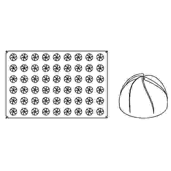Forma Pavoflex 60x40 cm Vartej Ø4xh2.7 cm, 54 cavitati, 25 ml [2]
