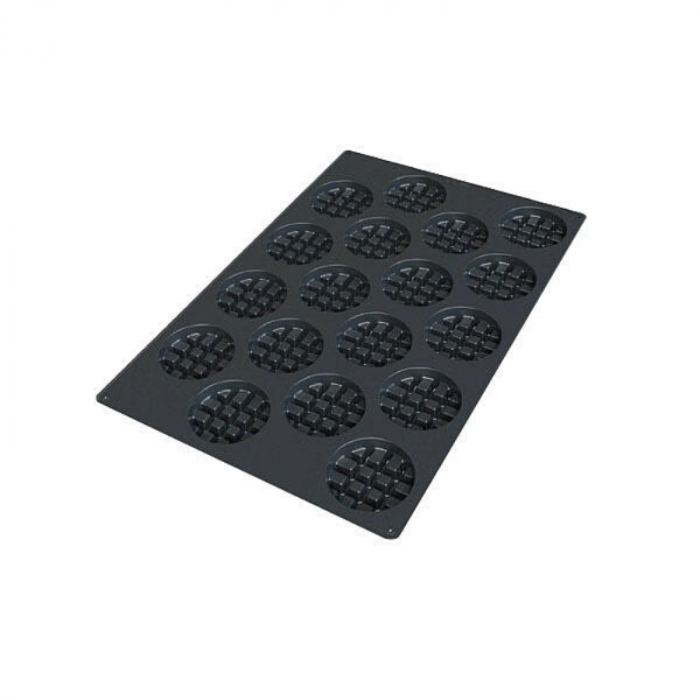 Forma Silicon Waffel Monoportii Ø 9 x H 2.4 cm, 18 cavitati, 107 ml (SQ051) [2]